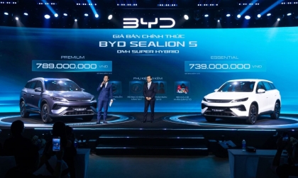 BYD Sealion 5 chính thức công bố giá bán: Hai phiên bản, khởi điểm 739 triệu đồng, ưu đãi 80 triệu đồng
